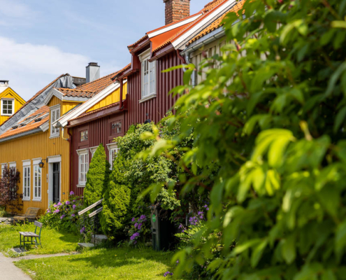Altes Viertel in Trondheim