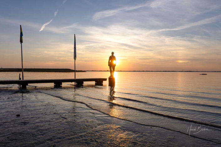 Die Jade im Sonnenuntergang in Dangast am Jadebusen