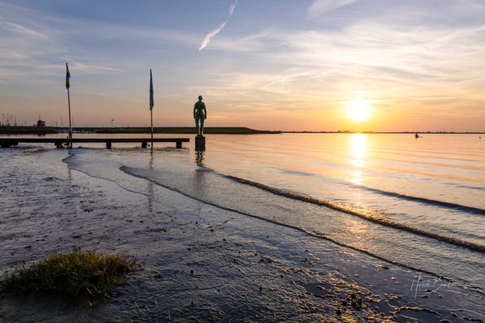 Die Jade im Sonnenuntergang in Dangast am Jadebusen